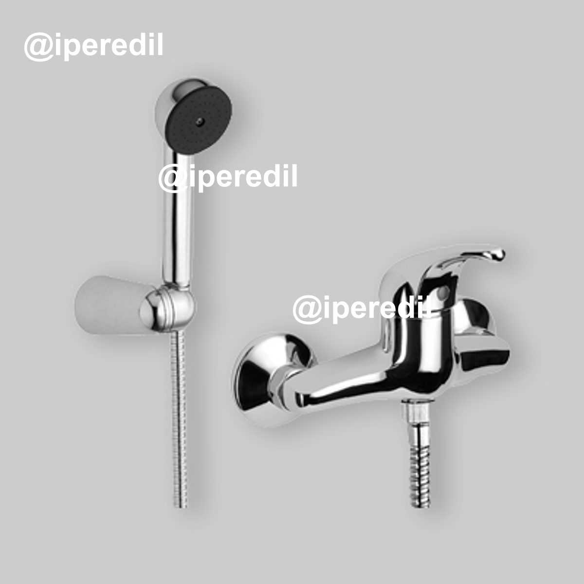 MISCELATORE DOCCIA ESTERNO "PRIMA" Cromo + Set Doccia