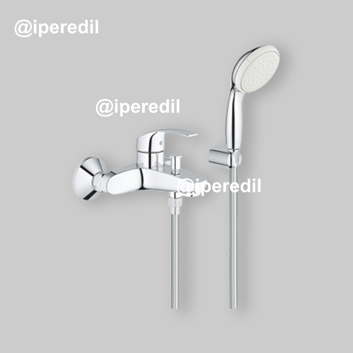 MISCELATORE VASCA ESTERNO "EUROSMART NEW" Cromo + Set doccia