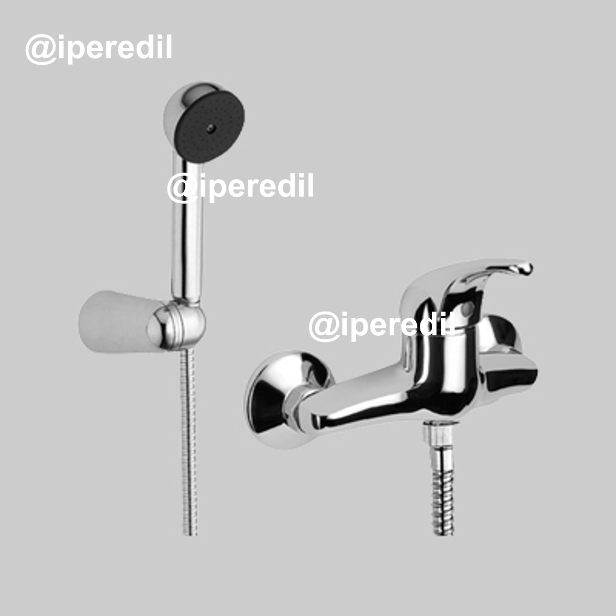 MISCELATORE DOCCIA ESTERNO "REVE" Cromo + Set Doccia