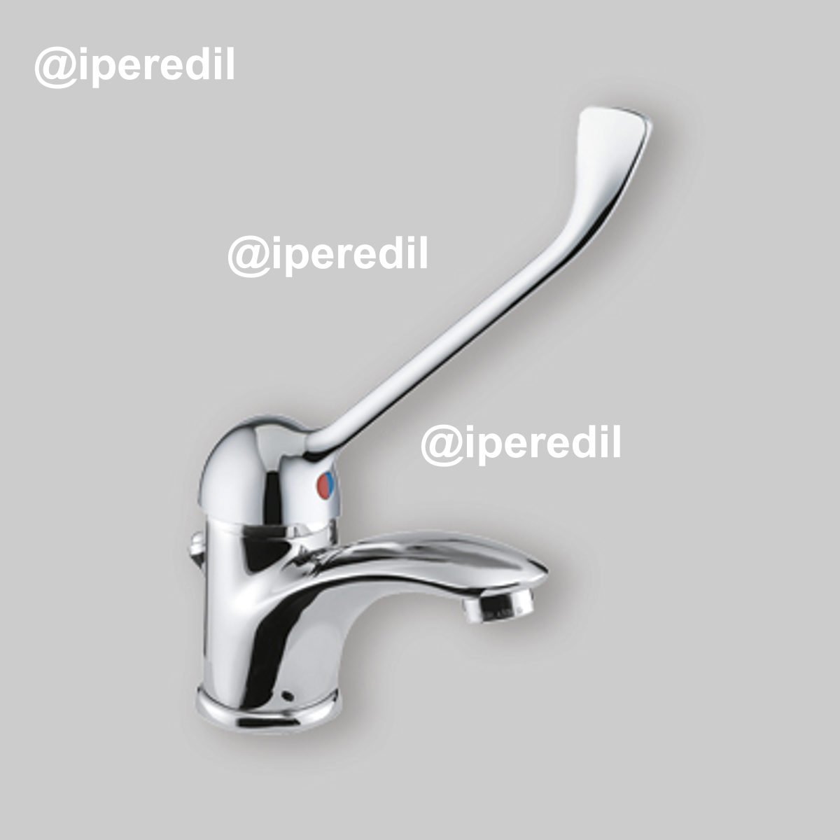 MISCELATORE LAVABO "REVE" CON LEVA CLINICA Cromo + Piletta 1"1/4