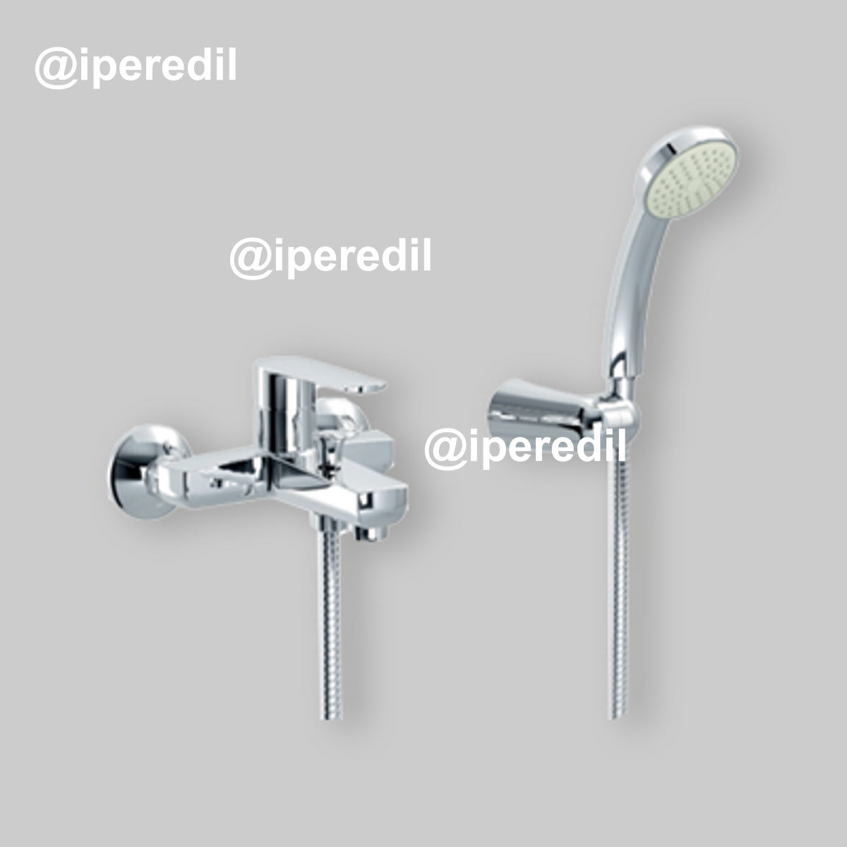 MISCELATORE VASCA ESTERNO "KLINT" Cromo + Set Doccia