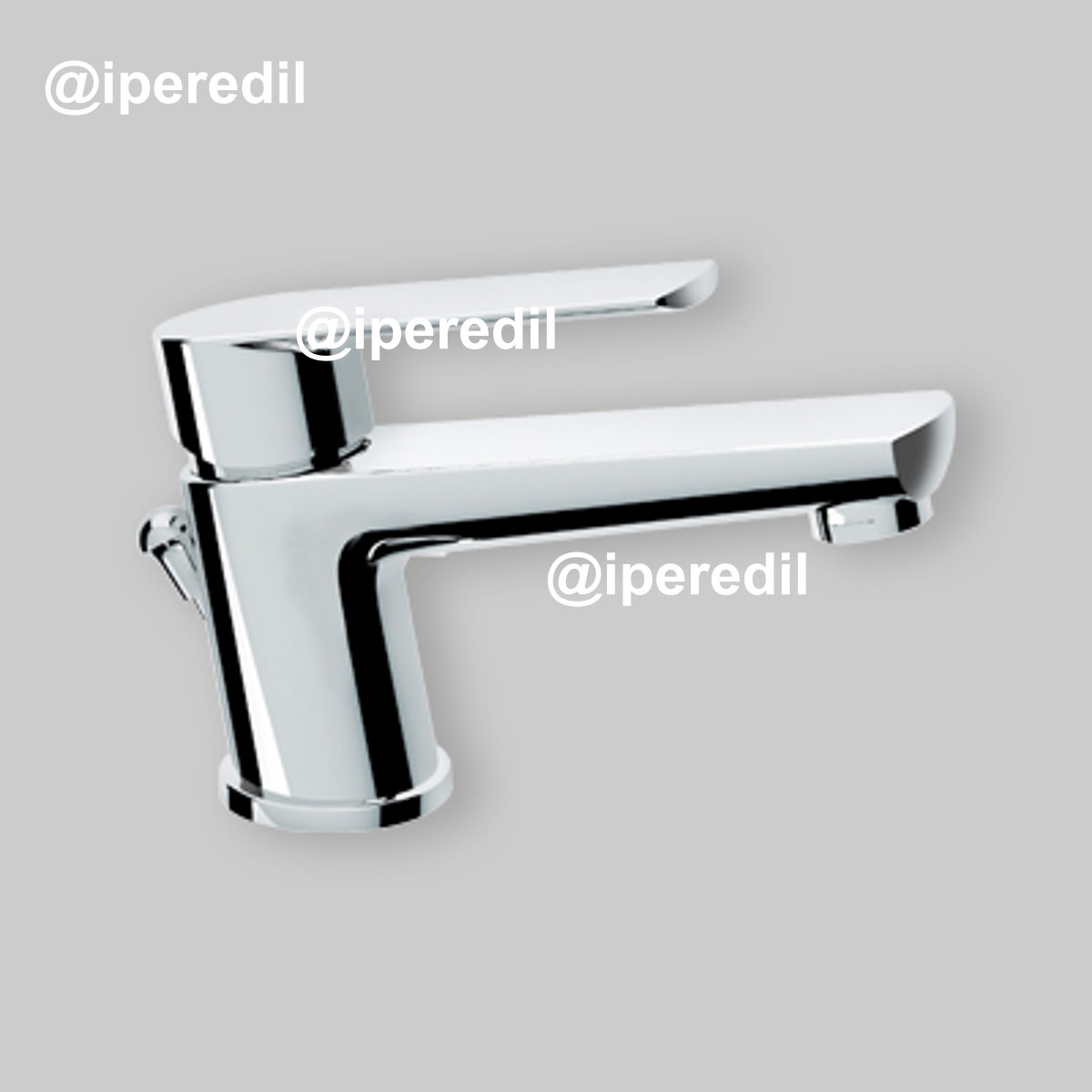 MISCELATORE LAVABO "KLINT" INCLINATO Cromo + Piletta 1"1/4