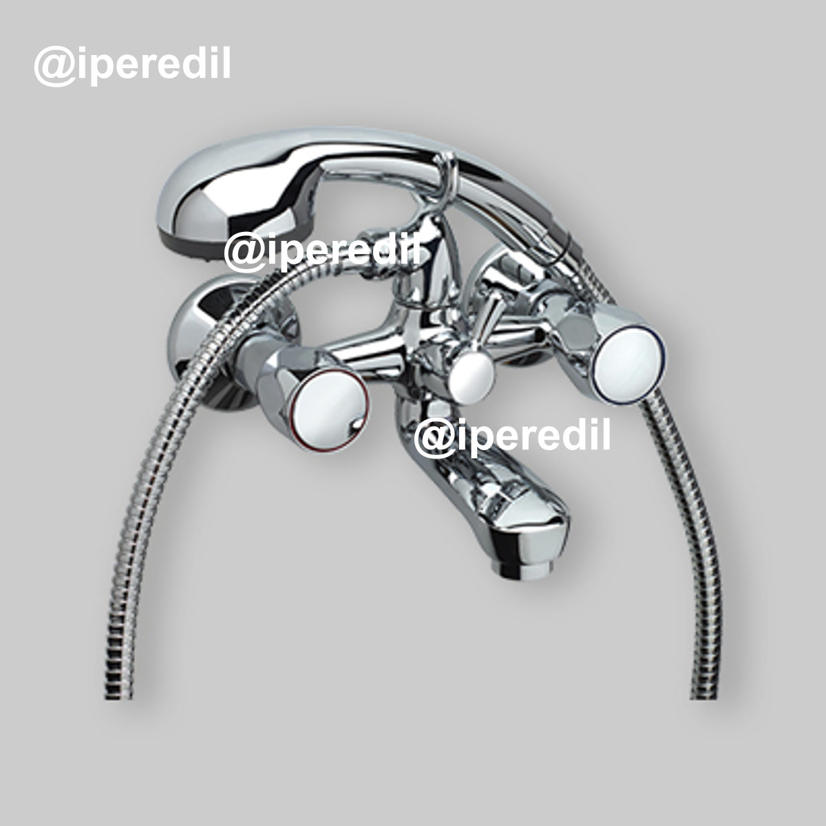 MISCELATORE VASCA ESTERNO TRADIZIONALE Cromo + Set doccia