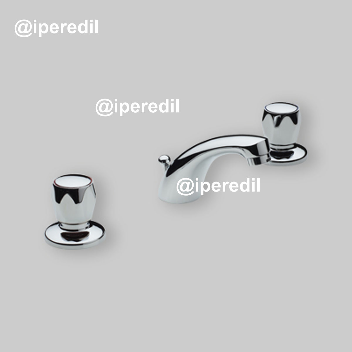 BATTERIA LAVABO TRADIZIONALE A TRE FORI Cromo + Piletta 1"1/4