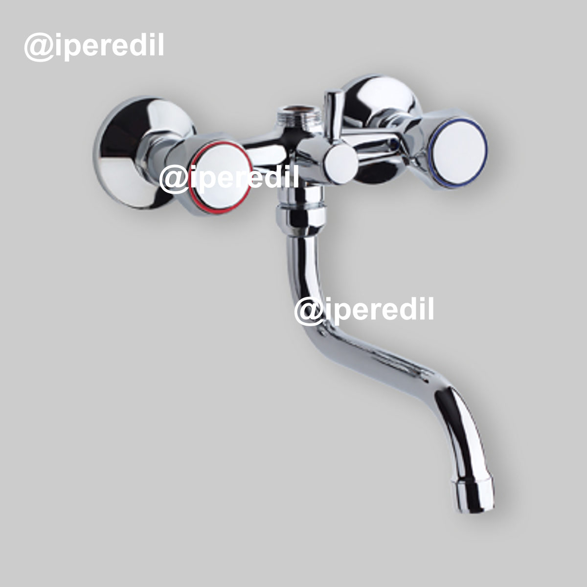 GRUPPO LAVELLO A PARETE CON ATTACCO LAVATRICE Cromo