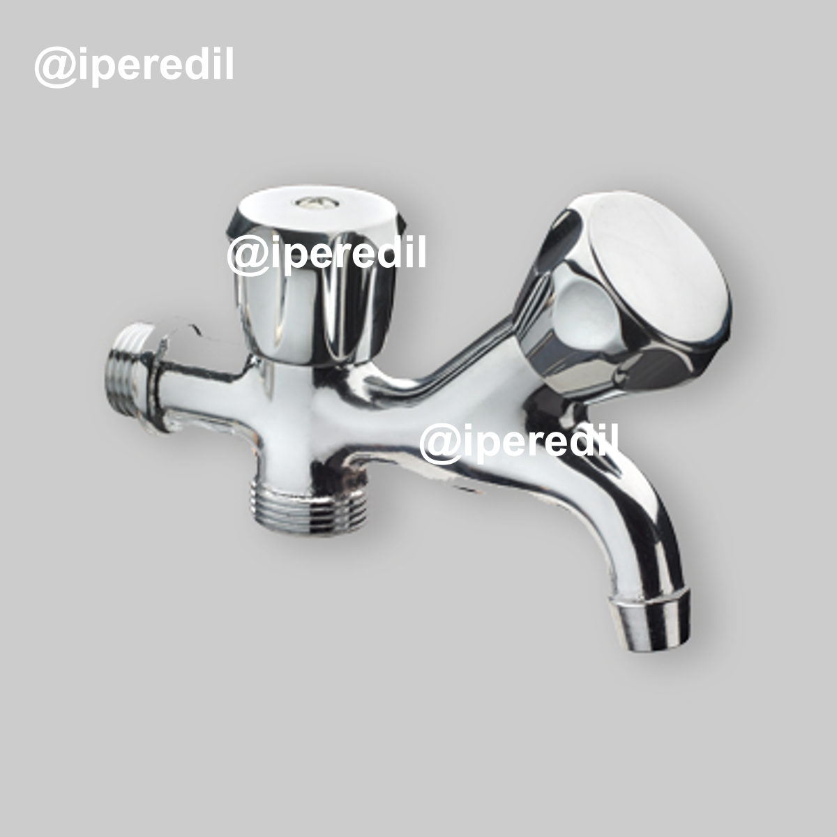 RUBINETTO DUPLEX PESANTE A PARETE 1/2" x 3/4"