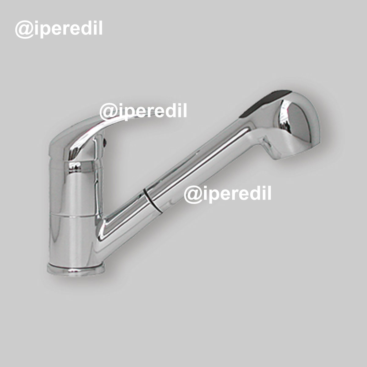 MISCELATORE LAVELLO CON DOCCETTA ESTRAIBILE PORTA&BINI Cromo