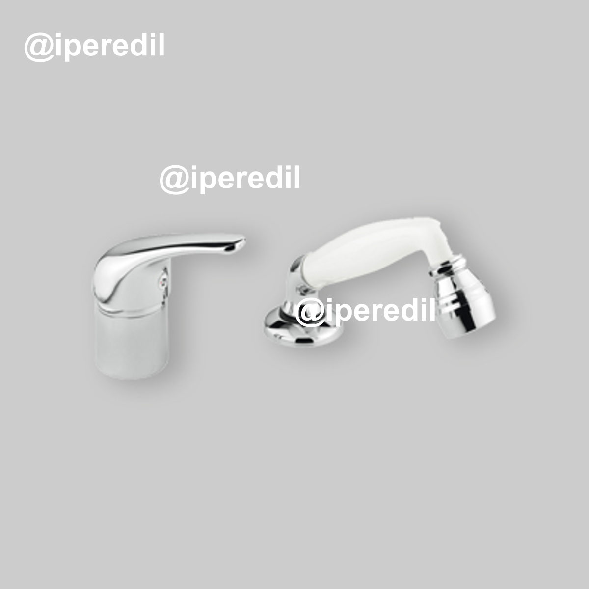 MISCELATORE PARRUCCHIERE CON DOCCETTA ESTRAIBILE Cromo/Bianco