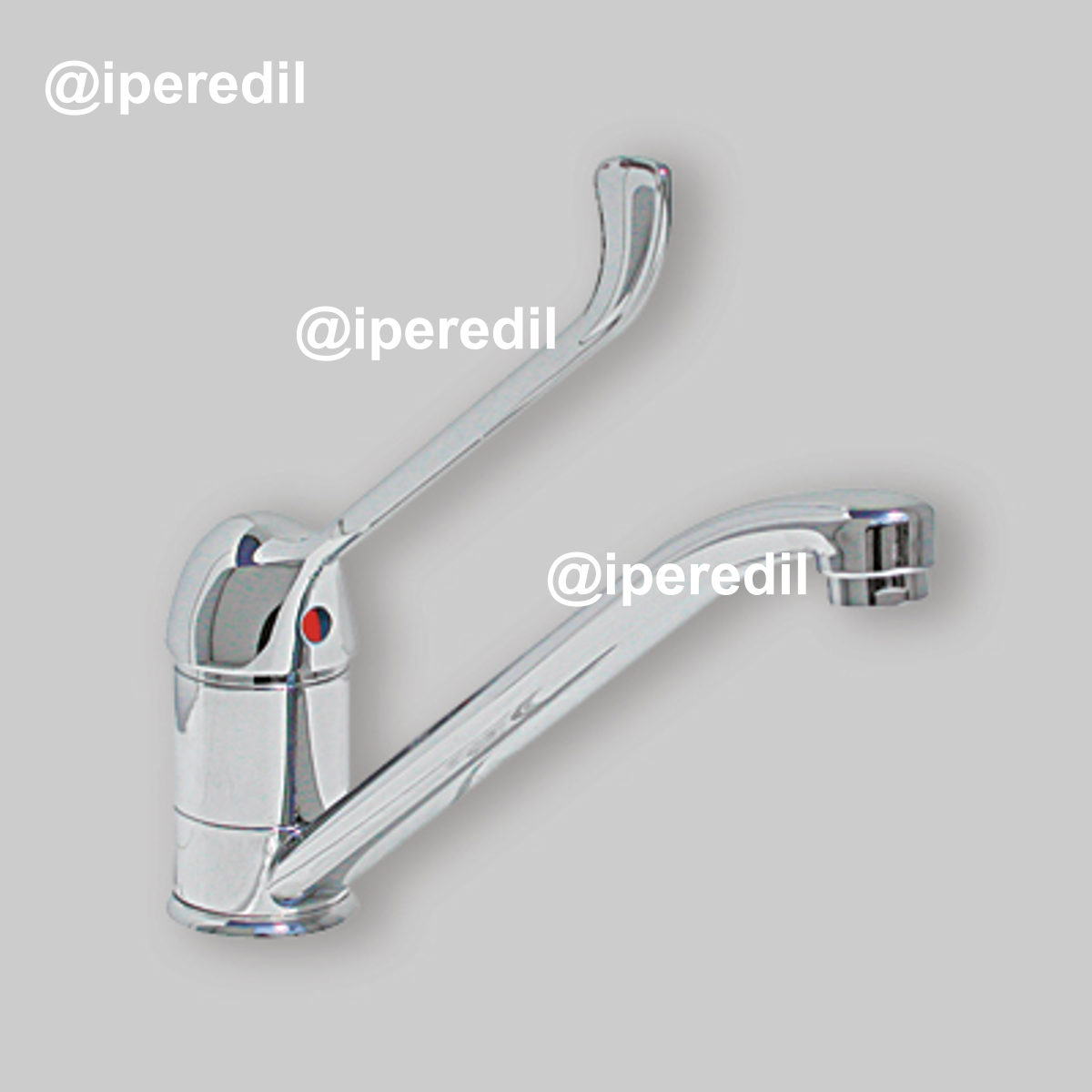 MISCELATORE LAVELLO CON LEVA CLINICA Cromo - Ø 40