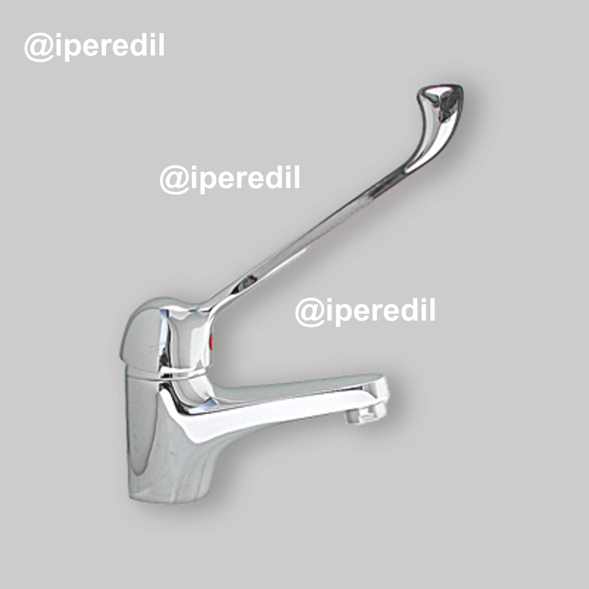 MISCELATORE LAVABO CON LEVA CLINICA Cromo - Ø 40