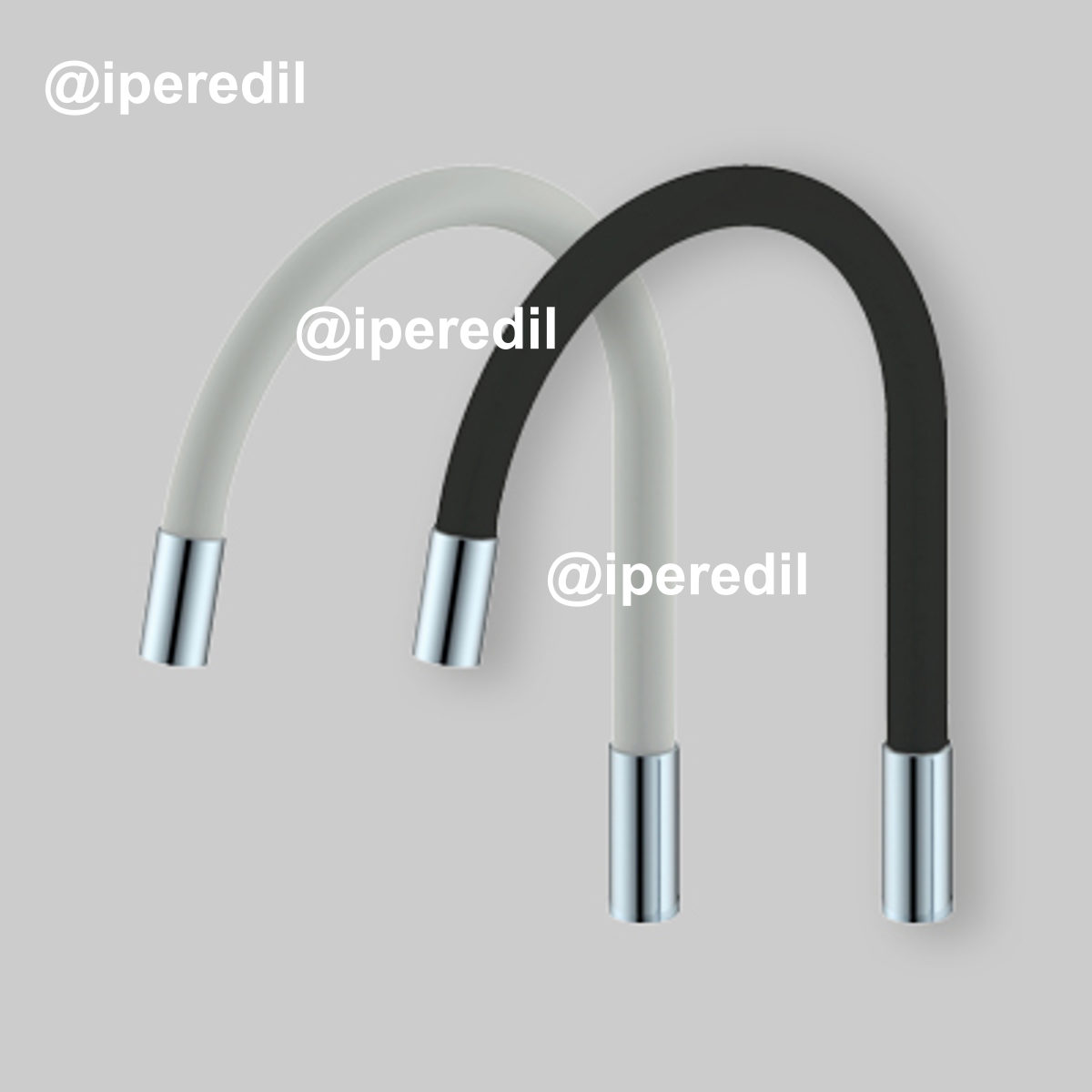 CANNA DI RICAMBIO IN GOMMA FLESSIBILE "SNAKE" Grigio