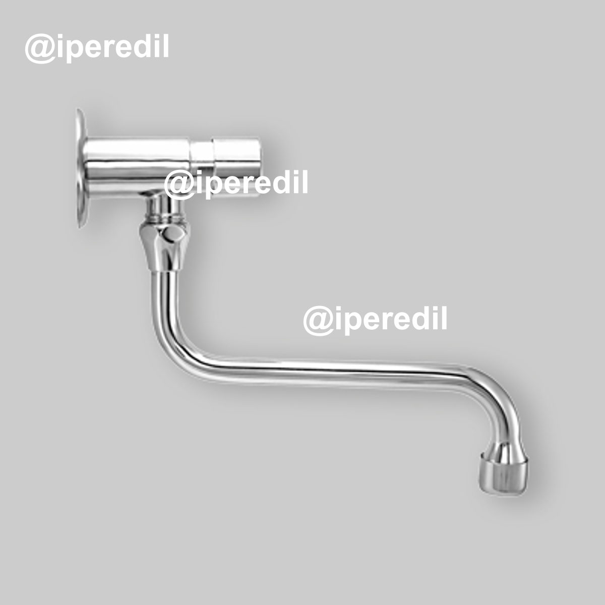 RUBINETTO TEMPORIZZATO A SNODO INSTALLAZIONE A PARETE 1/2" - Cromo