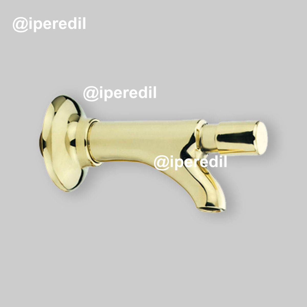 RUBINETTO TEMPORIZZATO PER FONTANELLA A PULSANTE CON CHIUSURA ISTANTANEA OTTONE GIALLO 1/2"