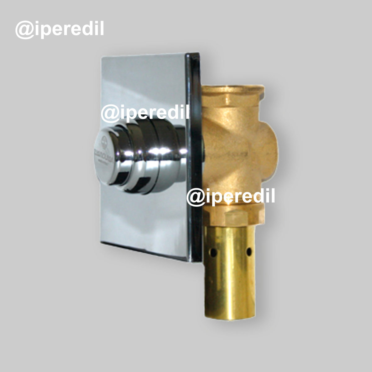 FLUSSOMETRO TEMPORIZZATO CON PULSANTE INCASSO SENZA COLPO DI ARIETE 1" x Ø 30 mm