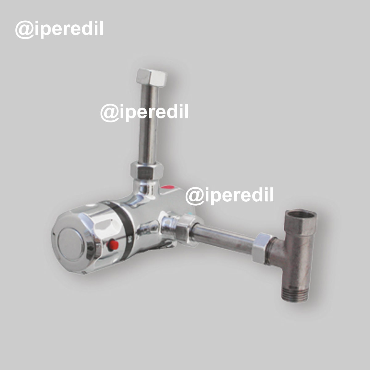 MISCELATORE TERMOSTATICO ESTERNO PER INSTALLAZIONE SOTTO BOILER Cromo - 1/2"