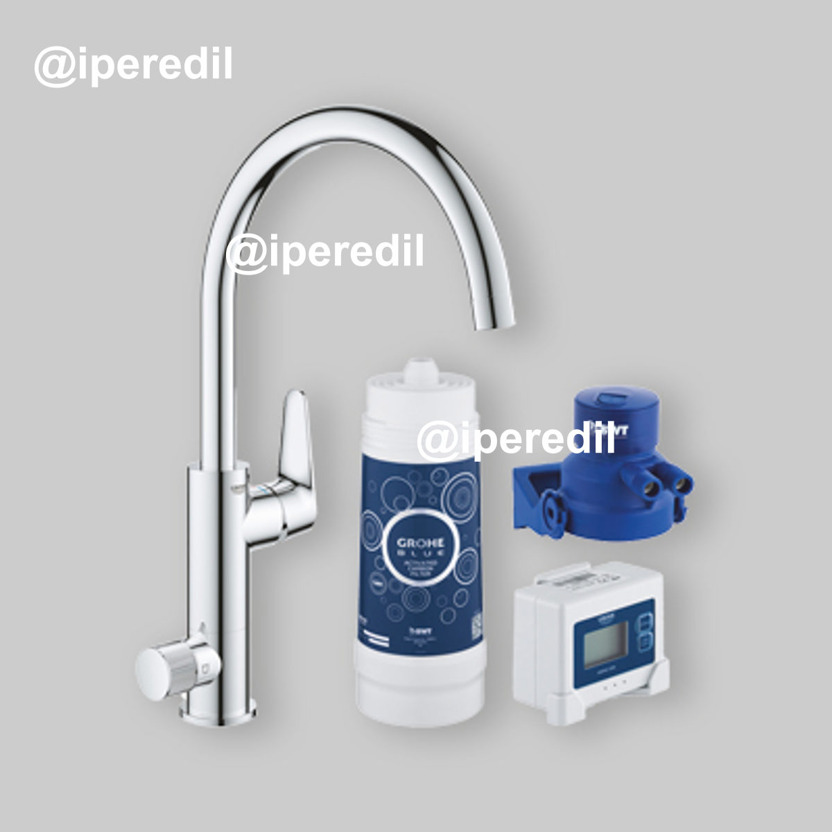 MISCELATORE CON SISTEMA DI FILTRAZIONE ACQUA "BLUE PURE BAUCURVE" Starter Kit