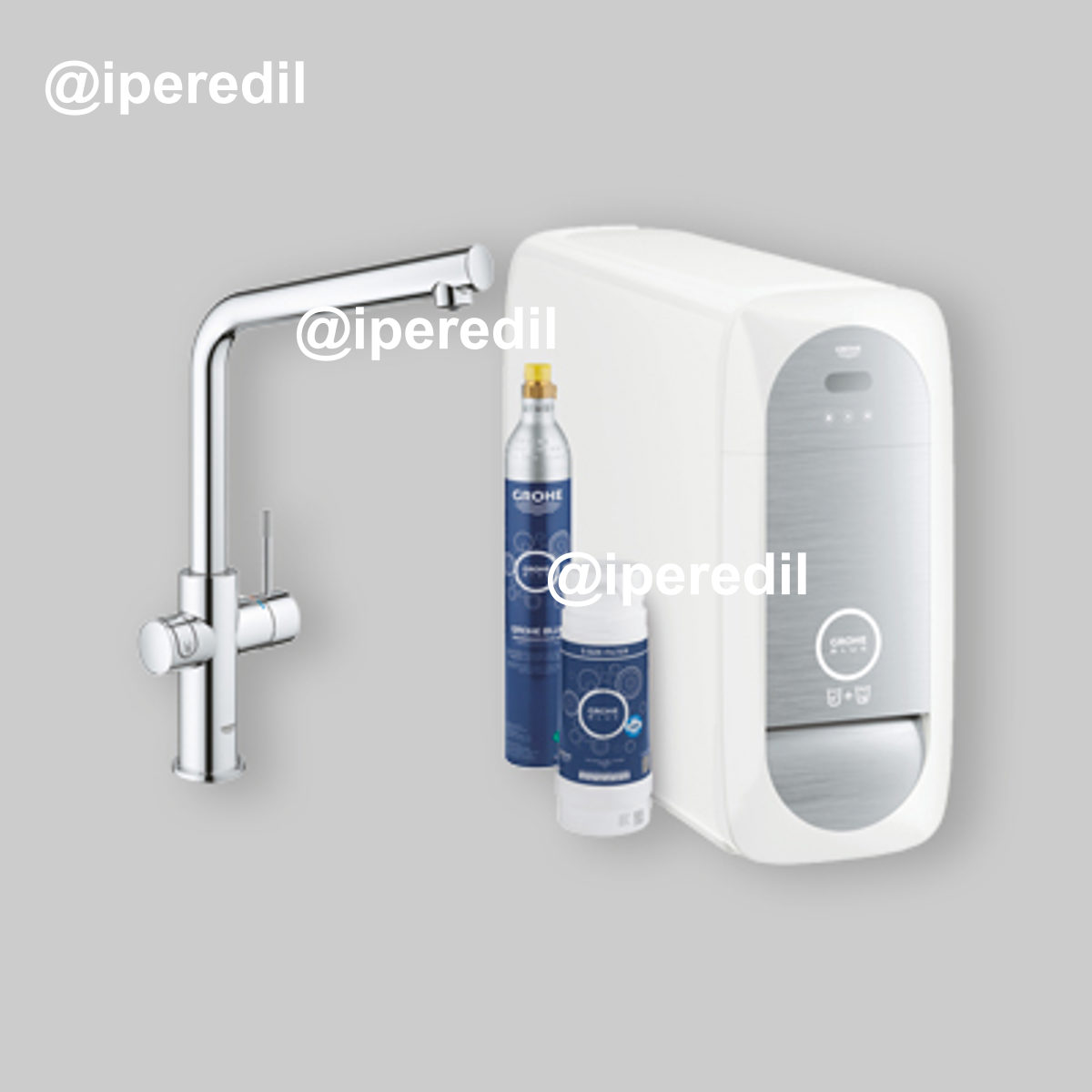 MISCELATORE CON SISTEMA DI FILTRAZIONE CANNA A L GROHE BLUE HOME STARTER KIT Kit completo