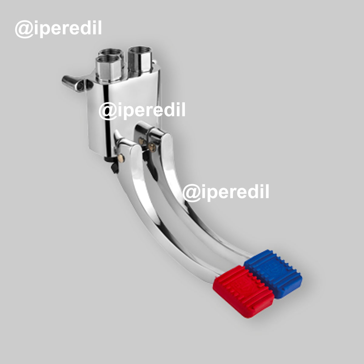 RUBINETTO A PEDALE 2 VIE INSTALLAZIONE A PARETE 1/2"