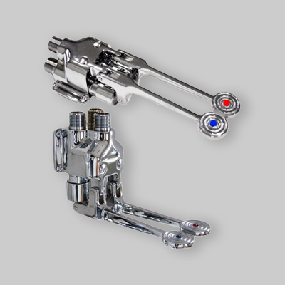 RUBINETTO A PEDALE 2 VIE 1/2" Cromo