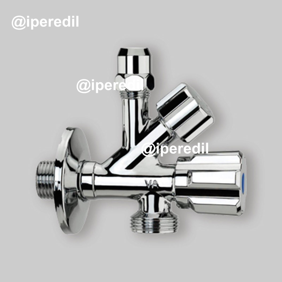 RUBINETTO SOTTOLAVABO COMBINATO LAVATRICE A 3 VIE 1/2"x3/4"x Ø10 + Rosetta