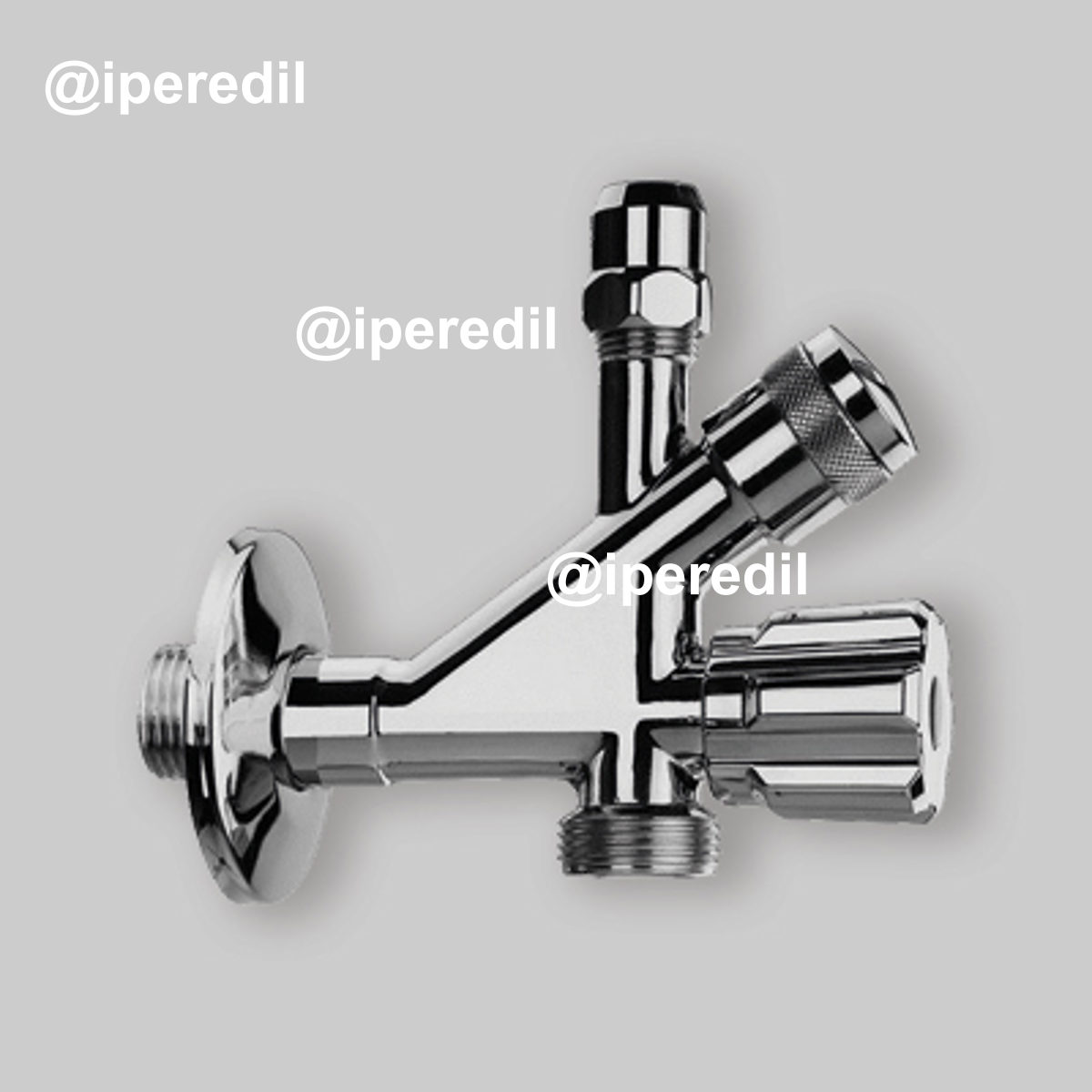 RUBINETTO SOTTOLAVABO COMBINATO LAVATRICE A 3 VIE CON FILTRO 1/2"x3/4"x Ø10 + Rosetta