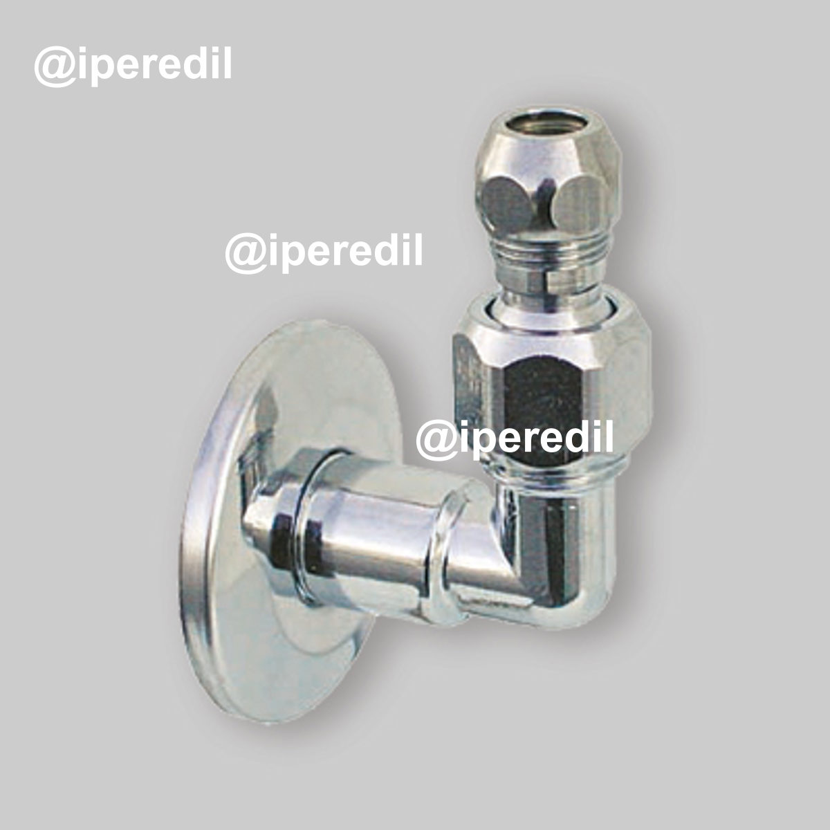 SQUADRETTA SOTTOLAVABO SNODABILE 90° 1/2"x10 + Rosetta