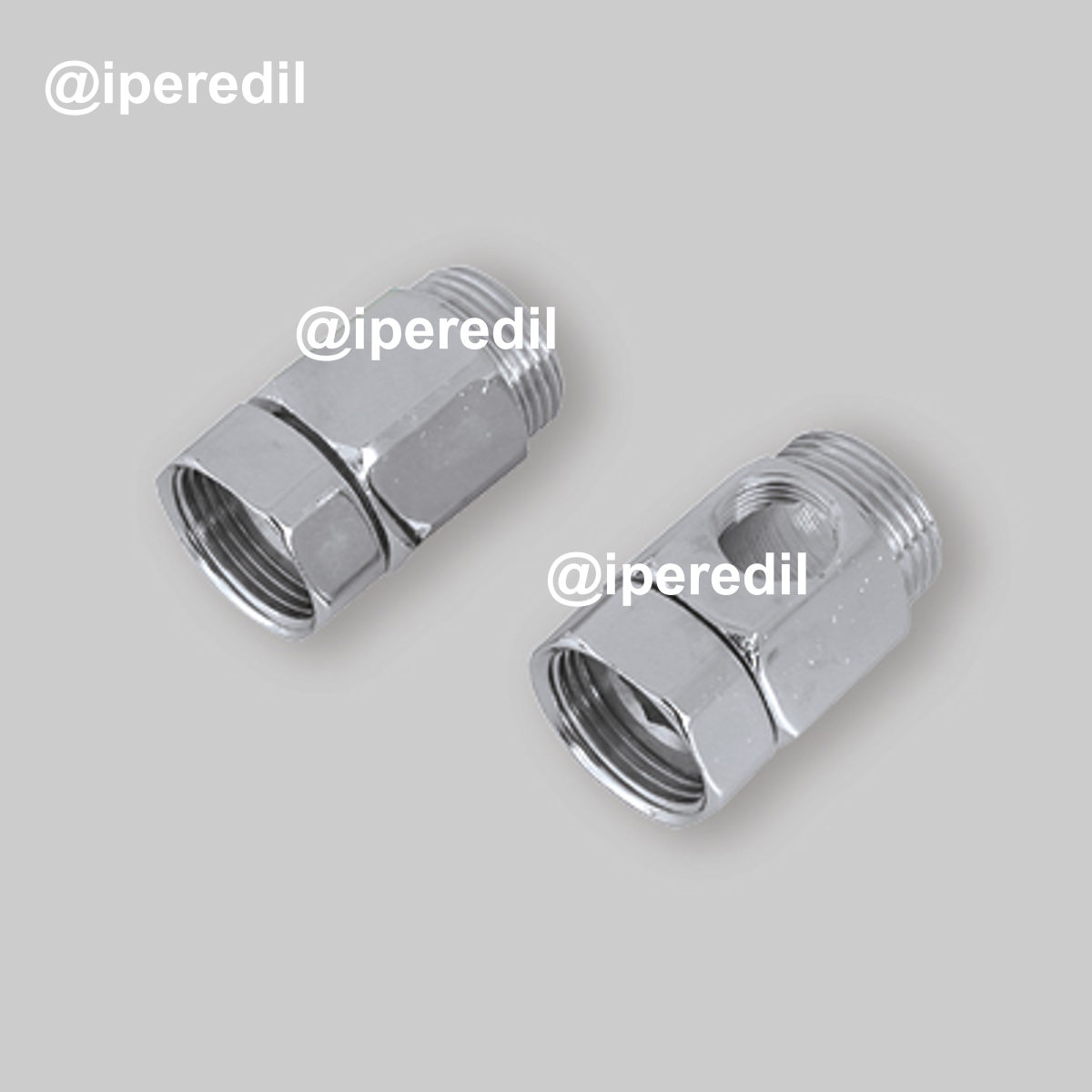 COPPIA DISTANZIALI RETROGRUPPO CON DADO GIREVOLE 3/4"MF c/foro 3/8" + 3/4"MF cieco