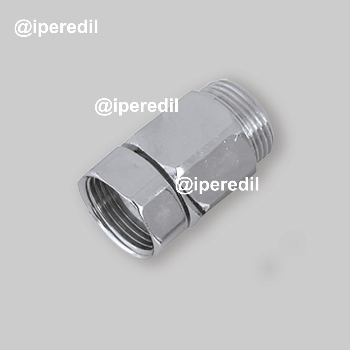 DISTANZIALE RETROGRUPPO CIECO CON DADO GIREVOLE IN OTTONE CROMATO MF 3/4"