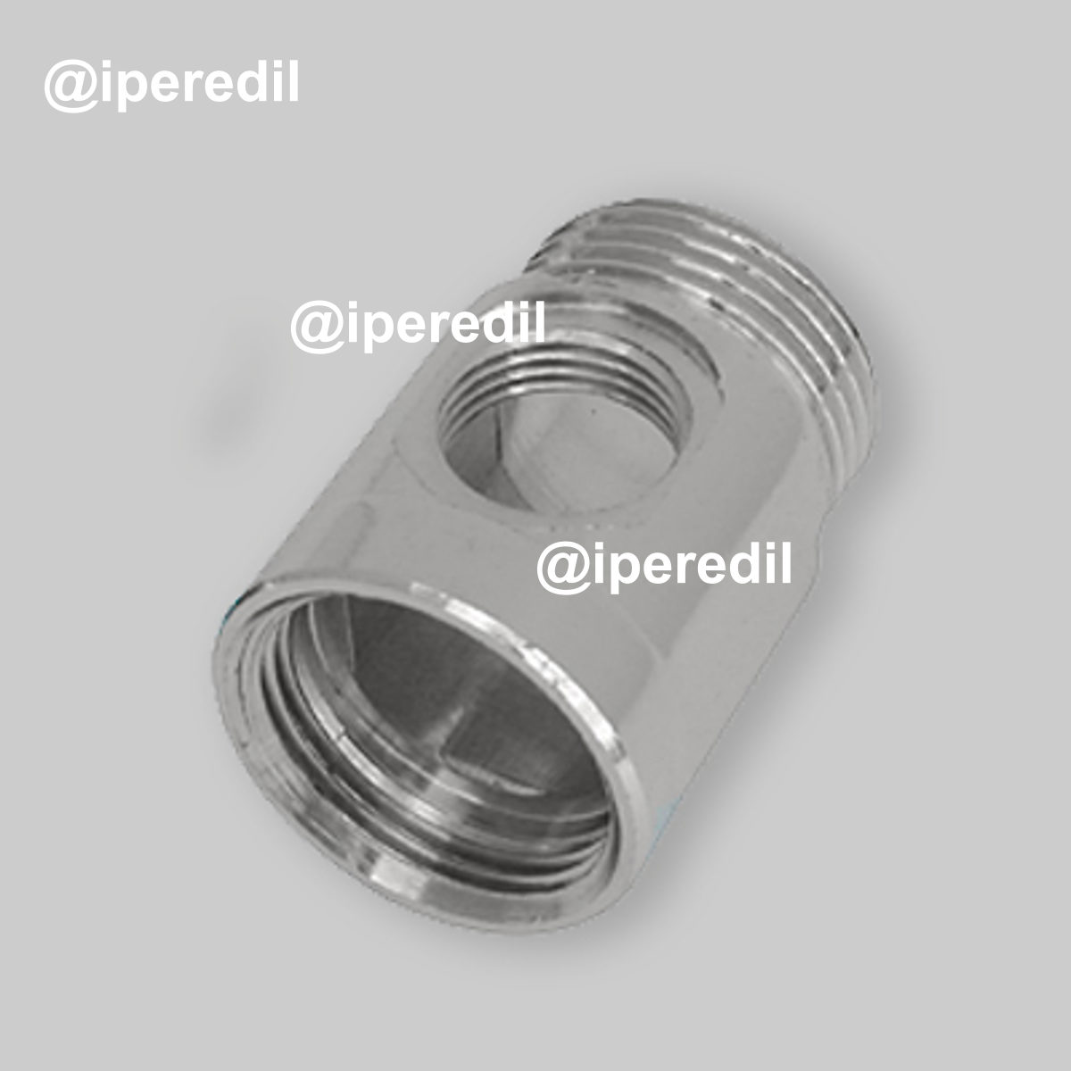 DISTANZIALE RETROGRUPPO FORATO IN OTTONE CROMATO MF 3/4" Foro 3/8" + Guarnizione