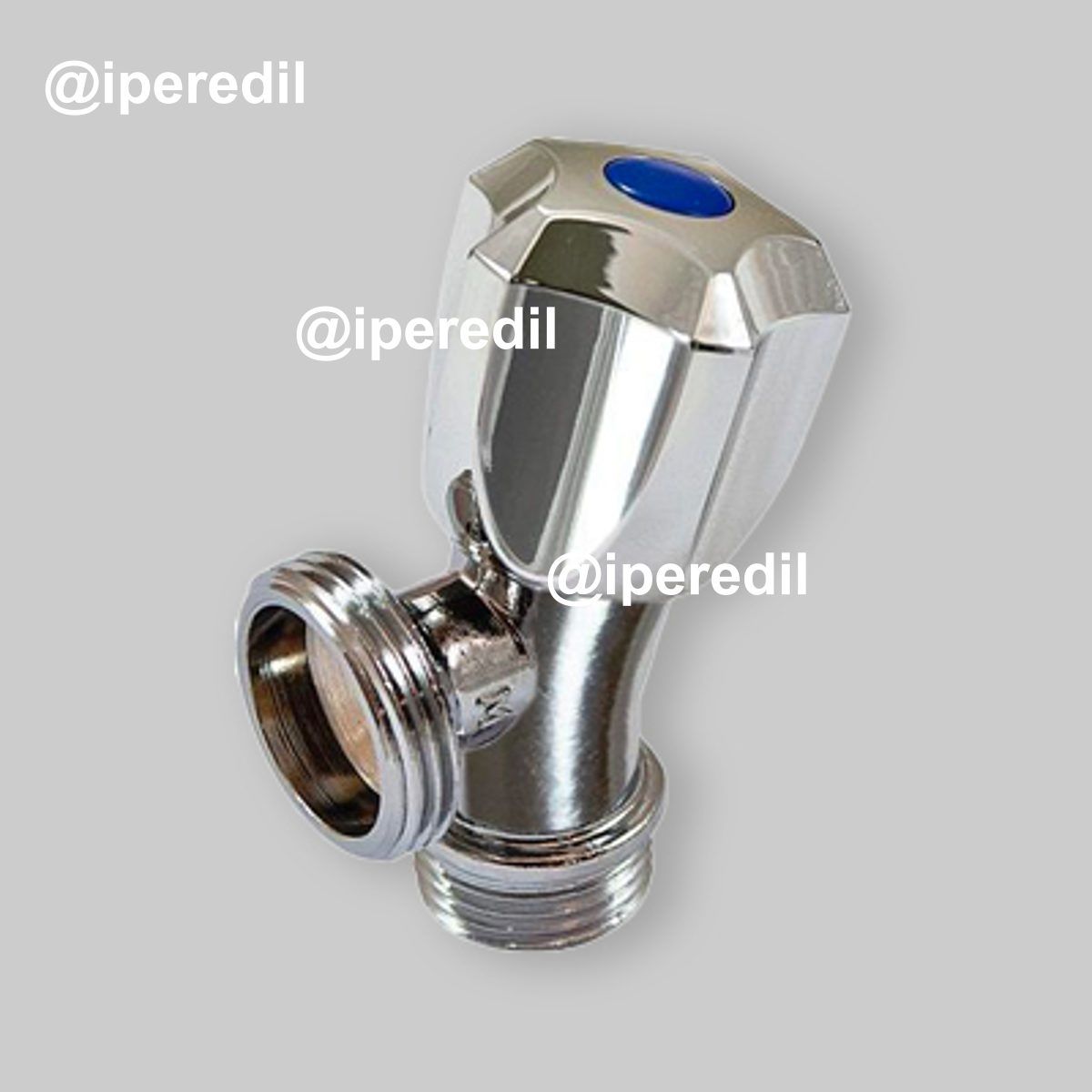 RUBINETTO LAVATRICE INCLINATO IN OTTONE CROMATO M1/2" x M3/4"