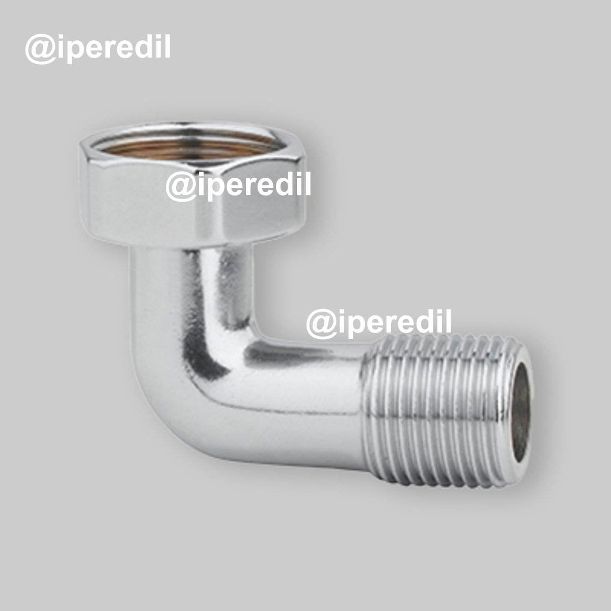 CURVETTA PER SCALDABAGNO CROMATA M1/2" x F3/4"