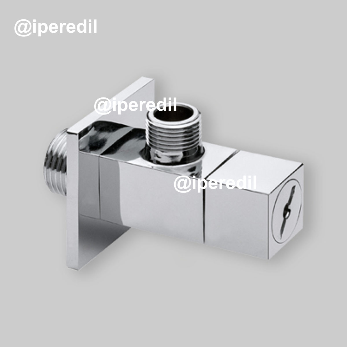 RUBINETTO SOTTOLAVABO QUADRO 1/2" x 3/8" + Borchia