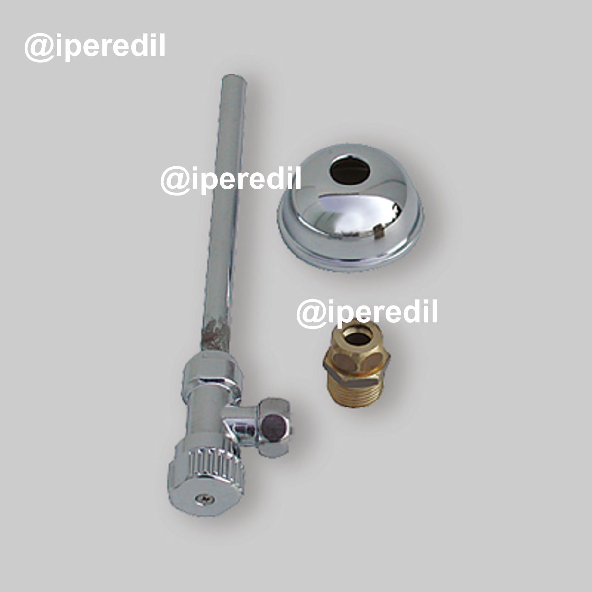 RUBINETTO PER CASSETTA WC CON PROLUNGA 1/2"x3/8" - 10 cm