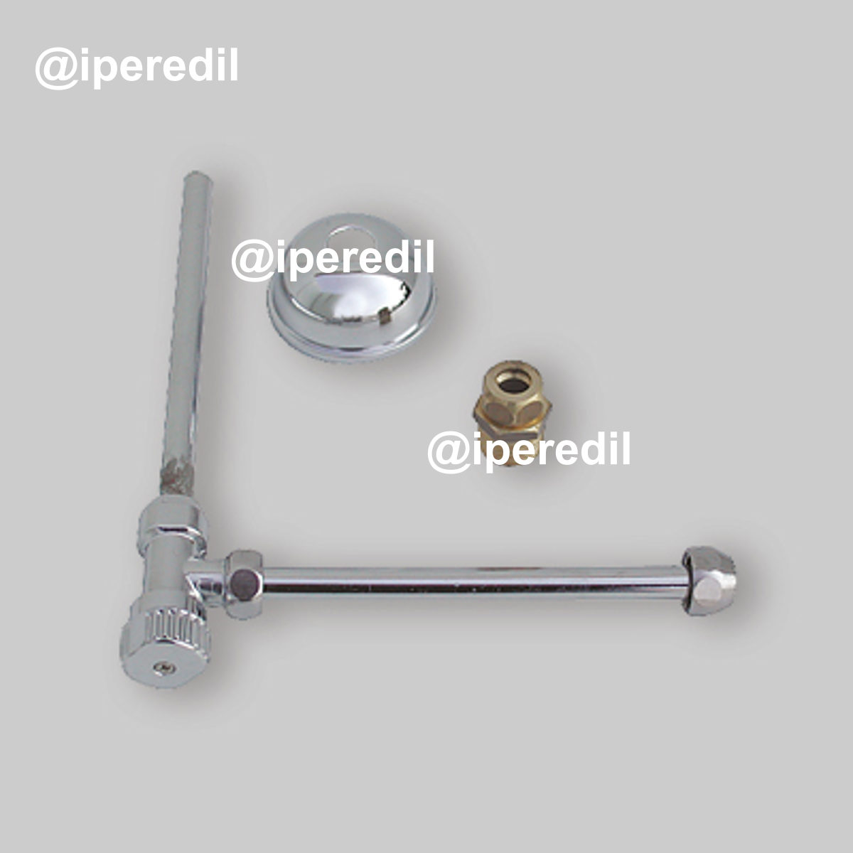 RUBINETTO PER CASSETTA WC CON DOPPIA CANNUCCIA 1/2"x3/8" - 20x25 cm