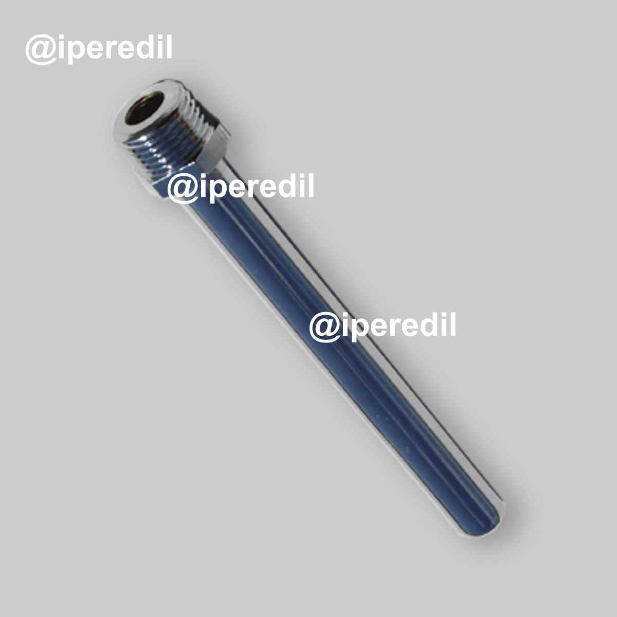 TUBETTO RAME PER RADIATORI CROMO Ø12 x M1/2" - cm 15