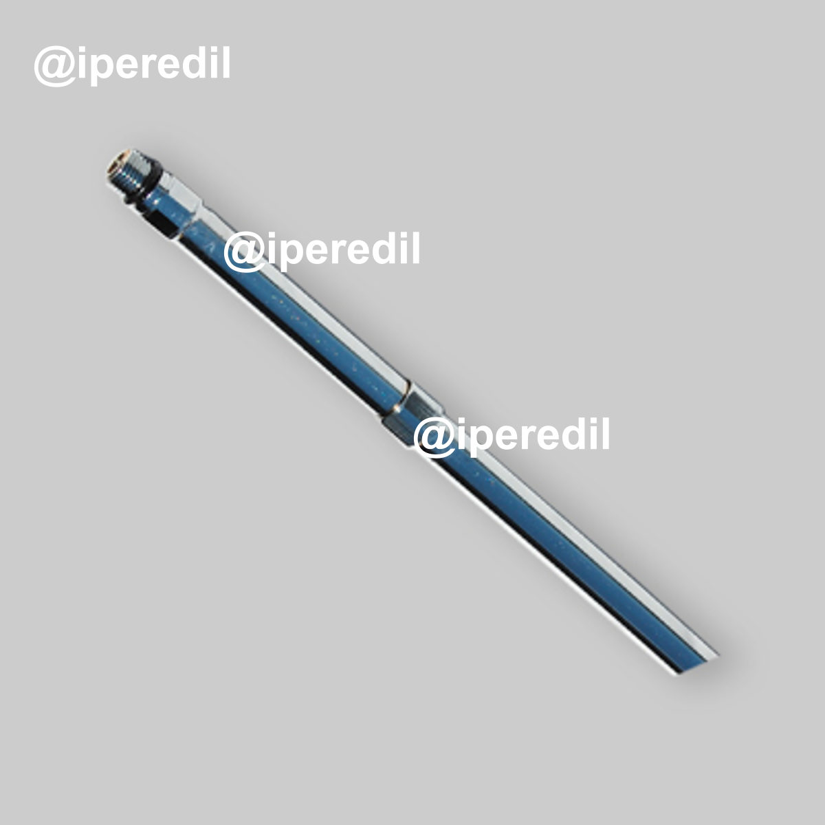 TUBETTO RAME Ø10 PER MONOCOMANDO CON RACCORDO INTERMEDIO CROMO 10x1 + OR - cm 35