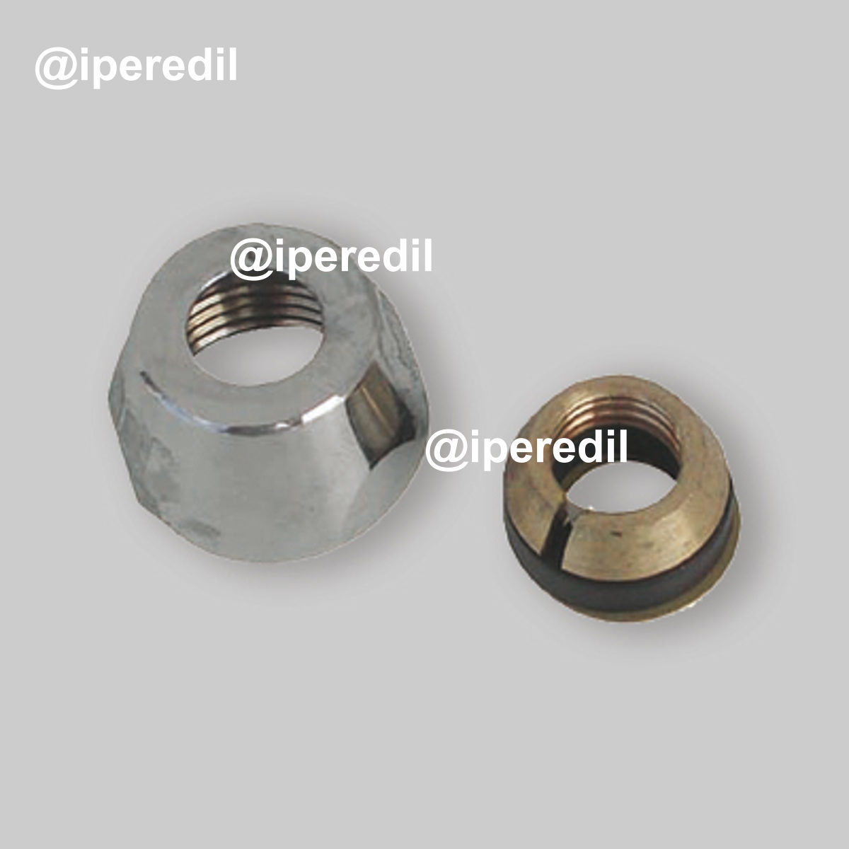 CALOTTA CONICA 3/8" COMPLETA 3 PEZZI Foro 10 - Cromo