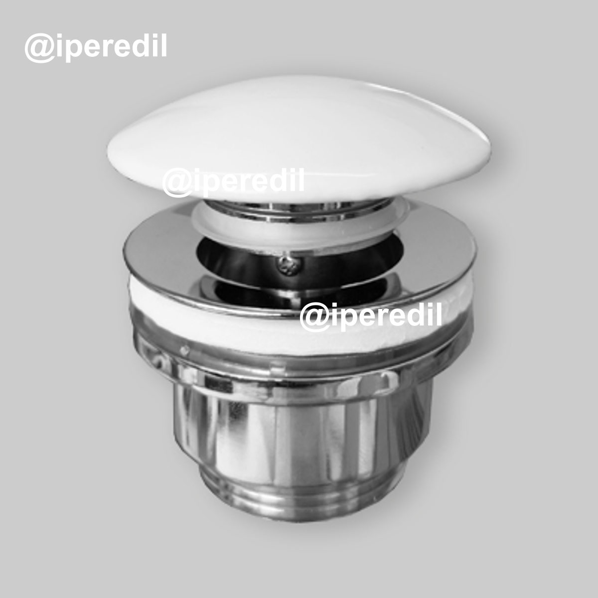 PILETTA CLICK CLACK CON TAPPO IN CERAMICA BIANCO STP 1"1/4