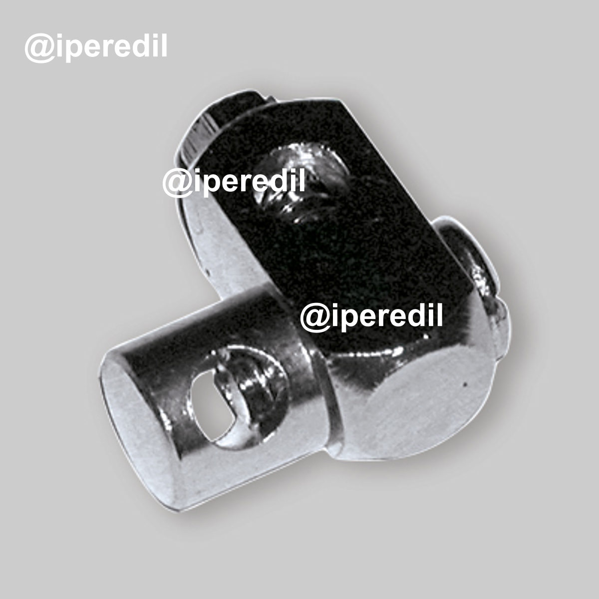 SNODO DOPPIO PER ASTINE DI SCARICO IN METALLO Cromo