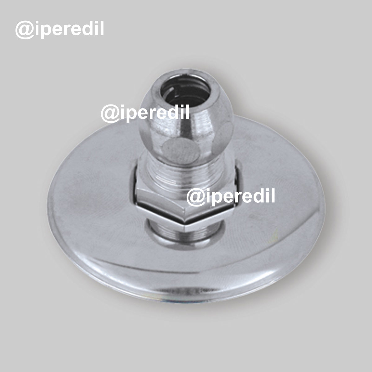 NIPLES MASCHIO PER TUBETTO RAME IN OTTONE CROMATO + ROSETTA M3/8" x Ø10