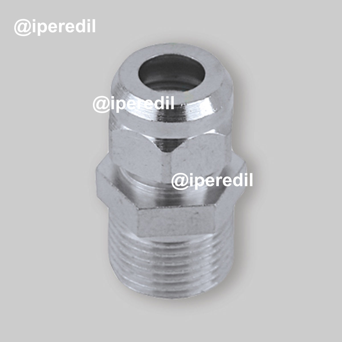 NIPLES MASCHIO PER TUBETTO RAME CROMATO M3/8"x Ø10