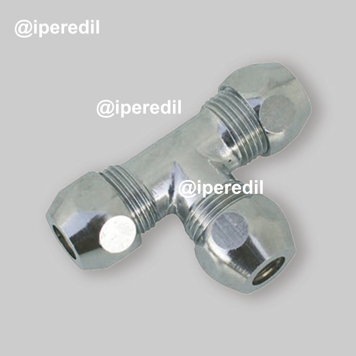 TEE PER TUBETTO RAME IN OTTONE CROMATO Ø10