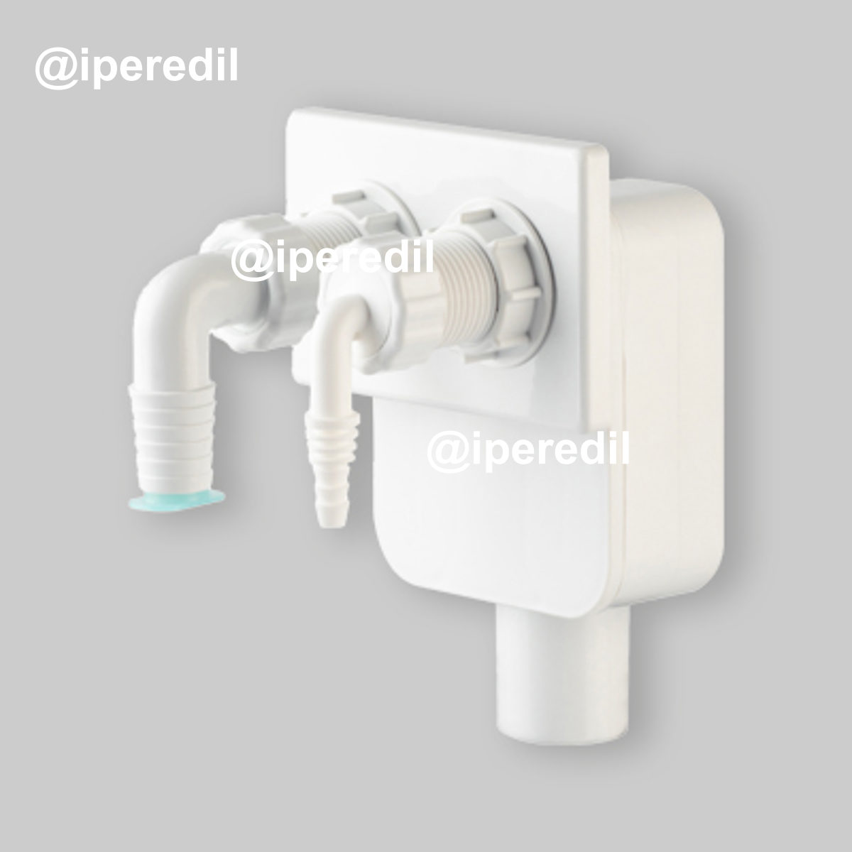 SIFONE INCASSO CON DOPPIO ATTACCO LAVATRICE + ASCIUGATRICE OMP Uscita Ø 40