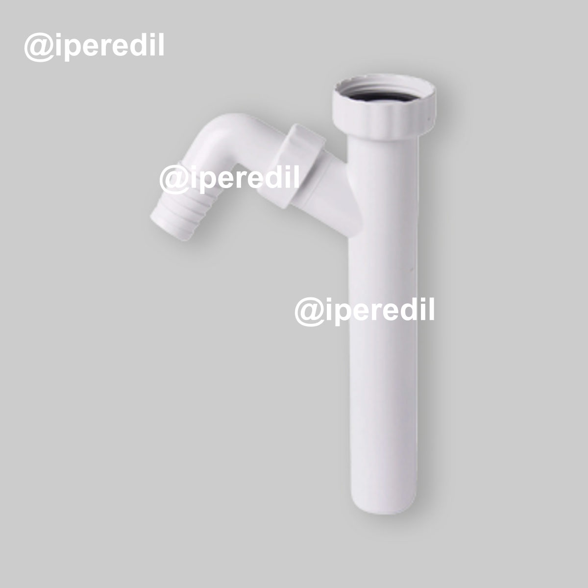 CANOTTO ORLATO CON ATTACCO SCARICO LAVATRICE 1"1/4 x Ø32