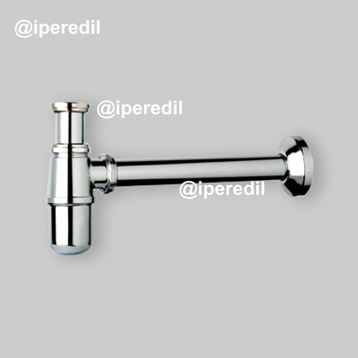 SIFONE PER LAVABO E BIDET A BOTTIGLIA IN OTTONE "EUROPA" TEA 1"1/4 - Ø32 x 250 mm