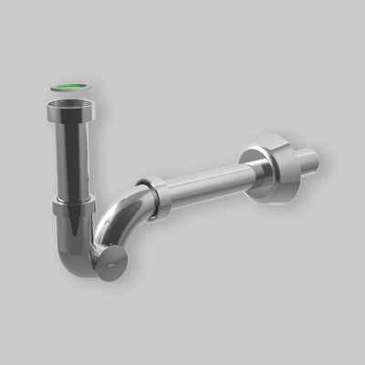 SIFONE "ESSE" ISPEZIONABILE CROMATO 1"1/4 - Ø 32 x 250