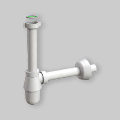 SIFONE "MONSTER" A BOTTIGLIA BIANCO 1"1/4 - Ø32 x 250mm