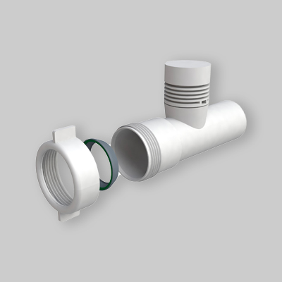 VALVOLA IMMISSIONE ARIA CANOTTO BIANCO 40 X 1"1/4