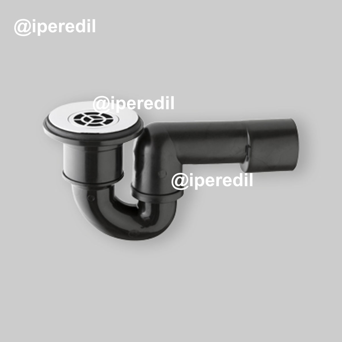 SIFONE DOCCIA ISPEZIONABILE CON SCARICO ORIENTABILE A SALDARE Griglia Ø80 - Uscita Ø40/50