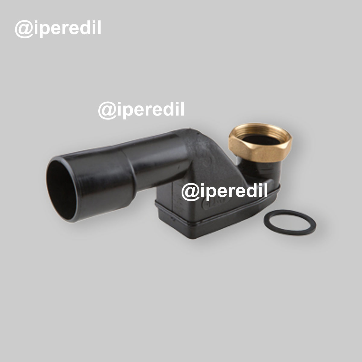 SIFONE VASCA TIPO BASSO "WAVIN" CON SCARICO AD INNESTO 1"1/2 - Uscita Ø40/50